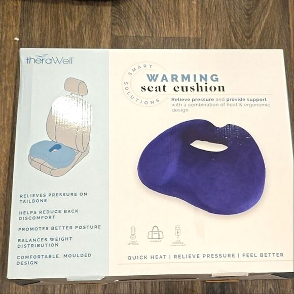 Therawèll Warming Memory Foam Seat Cushion - Picture 7 of 10
